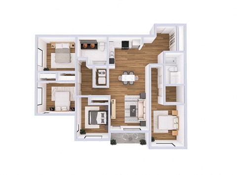 Four Bedroom Two Bathroom Apartment Home